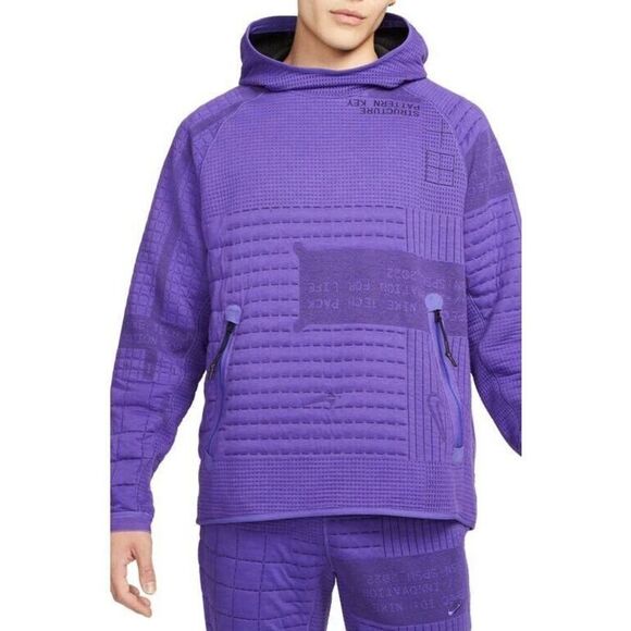 Nike DM5522 Men's Sz M Purple Therma-FIT ADV Tech Pack Pullover Sweatshirt - Picture 1 of 13